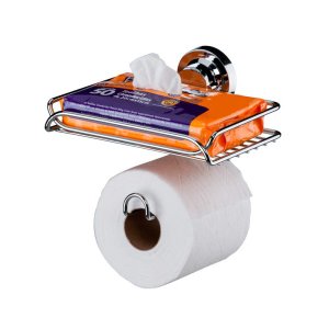 Suporte de Papel Higiênico/ Porta Objetos Cromado Future