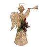 Anjo Metal Cor Cobre Decoração Natal Luxo 41x15x33cm - 1