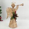 Anjo Metal Cor Cobre Decoração Natal Luxo 41x15x33cm - 2