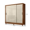 Ver imagem 4 de Guarda-roupa Casal Office 3 Portas 2 Gavetas Jequitiba/off White - Pnr Móveis