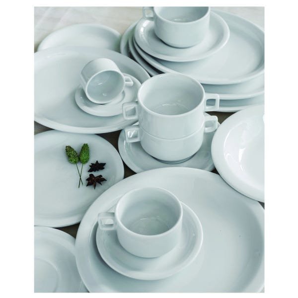 Conjunto de Prato Fundo 21cm Com 24 Peças Protel Porcelana Branca - Schmidt - 2