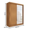 Ver imagem 3 de Guarda-roupa Solteiro Vulcan 2 Portas 4 Gavetas com Espelho 100% Mdf - Panorama Móveis