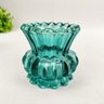 Porta Velas Vasinho Verde Esmeralda 8x7cm Vaso Vidro IN11312 - 2