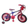 Bicicleta Infantil Aro 16 Com Cesta + Adesivos Homem Aranha - 1