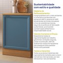 Ver imagem 7 de Balcão Planejado 1 Porta 60cm com Tampo Soho CabeCasa MadeiraOriginals Freijó/Azul