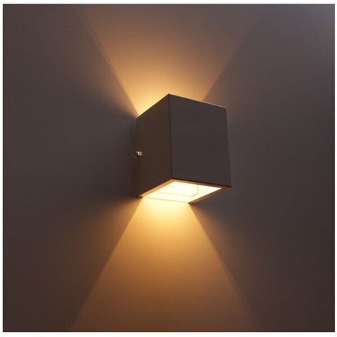 Kit 6 Arandelas 2 Fachos Marrom + 6 Lâmpadas LED G9 5W 3000K para Parede Muro Externa e Interna