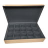 Caixa para 15 Relógios Flocada em Preto Josely Flocados - 1