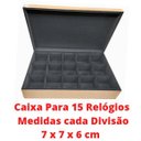 Ver imagem 2 de Caixa para 15 Relógios Flocada em Preto Josely Flocados