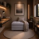 Ver imagem 3 de Puff Cama Dobravel Solteiro 90cm com Rodizios: Linho Cinza Claro
