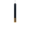 Ver imagem 1 de Pendente Tubo 27cm Preto Dourado LED 5W 3000K Bivolt Delis