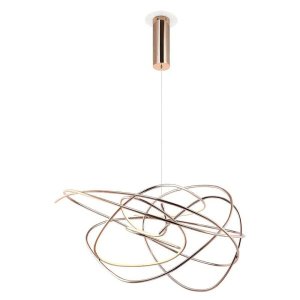 Pendente Bella Ninho 62 x 44cm 1x Led 36w Rose Gold WD017L