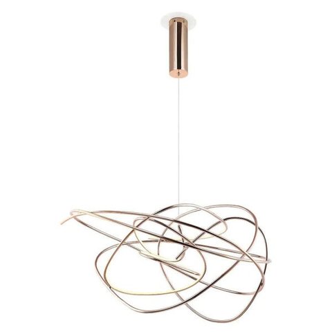 Pendente Bella Ninho 62 x 44cm 1x Led 36w Rose Gold WD017L