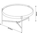 Ver imagem 2 de Mesa de Centro Aqua Imcal Nature Cobre 62081 Redonda Sala