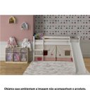 Ver imagem 5 de Cama com Escorregador em Madeira Maciça e Tenda Bege/Rosa - Casatema