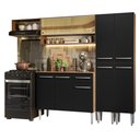 Ver imagem 3 de Armário de Cozinha Completa 229cm Rustic/Preto Emilly Madesa 07