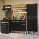 Ver imagem 1 de Armário de Cozinha Completa 229cm Rustic/Preto Emilly Madesa 07