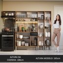 Ver imagem 6 de Armário de Cozinha Completa 229cm Rustic/Preto Emilly Madesa 07