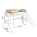 Ver imagem 4 de Cama Infantil com Escorregador e Tenda Casinha de Pedra Azul - Casatema