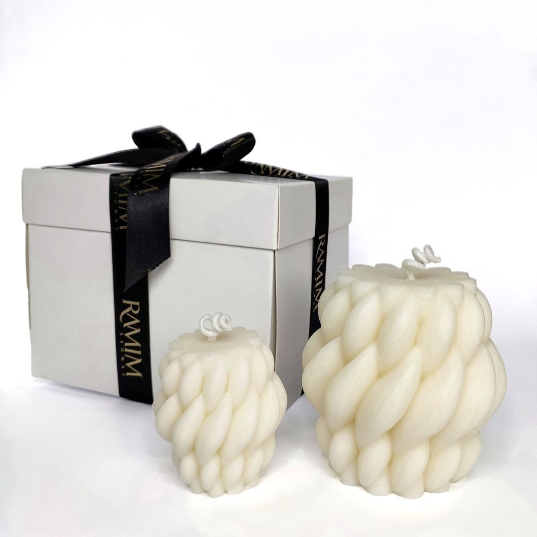 Velas Tricot - Set Decorativo e Perfumado para Presente Ramim Aromas Sem Aroma - 2