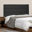 Ver imagem 2 de Cabeceira Painel Casal 1,40m La Italiana Suede Preto - Pallazio