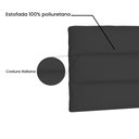 Ver imagem 4 de Cabeceira Painel Casal 1,40m La Italiana Suede Preto - Pallazio