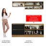Armário de Cozinha Compacta 200cm Rustic/Preto Lux Madesa 01 - 6