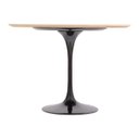 Ver imagem 2 de Mesa Saarinen Redonda Formica Preta 90cm Base Preta