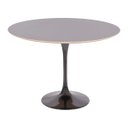 Ver imagem 1 de Mesa Saarinen Redonda Formica Preta 90cm Base Preta