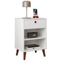 Ver imagem 6 de Mesa de Cabeceira Retrô Dubai Branco 100% MDF - LH Móveis