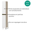 Ver imagem 4 de Paneleiro 2 Portas MDF 35x221 cm Kali 122286 Bianco Toq Branco Nicioli