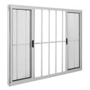 Ver imagem 1 de Janela de Correr Alumínio Branco 04f com Grade Classic