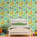 Ver imagem 1 de Papel de Parede Infantil - Safari Baby Arte Destaque 3,50 Metros
