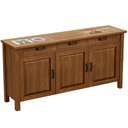 Ver imagem 7 de Balcão Buffet para Sala de Jantar Rústico 145cm com Cerâmica Maram W02 Imbuia - Lyam Decor
