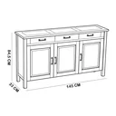 Ver imagem 6 de Balcão Buffet para Sala de Jantar Rústico 145cm com Cerâmica Maram W02 Imbuia - Lyam Decor