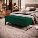 Ver imagem 3 de Kit 02 Puffs Decorativo Sala de Estar Bali W01 Base Ferro 120x50 cm Bouclê Verde - Lyam Decor