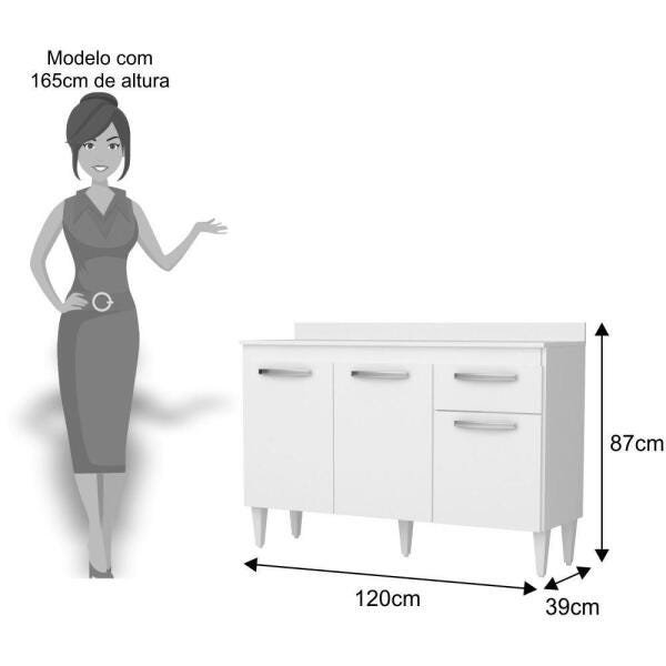 Cozinha Modulada Composição 2 com 4 Módulos - Lumil Móveis - 14