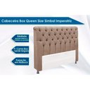 Ver imagem 2 de Cabeceira Cama Box Estofada Queen Queen Imperatriz Suede Marrom - Simbal