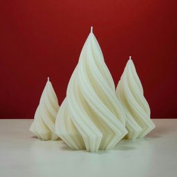 Vela Decoração Árvore de Natal Espiral - 3 Tamanhos - 3