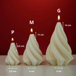 Vela Decoração Árvore de Natal Espiral - 3 Tamanhos - 2