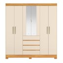 Ver imagem 2 de Guarda Roupa 6 Portas Opera Mdf Cinamomo Off White