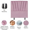 Ver imagem 4 de Cabeceira Estofada Cama Box Solteiro 100 Cm Ariel Suede Rosa
