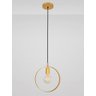 Luminária De Teto Pendente Anel Círculo Quarto Cama Dourado - 2