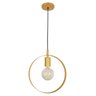 Luminária De Teto Pendente Anel Círculo Quarto Cama Dourado - 1