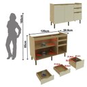 Ver imagem 3 de Cozinha Compacta Modulada 2 Peças com Aéreo e Balcão sem Tampo Nanda