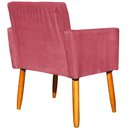 Ver imagem 2 de Kit 10 Poltronas Decorativa para Sala Nina Suede Cores Pé Palito 30cm Castanho - Rosê, Suede