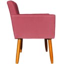 Ver imagem 3 de Kit 10 Poltronas Decorativa para Sala Nina Suede Cores Pé Palito 30cm Castanho - Rosê, Suede