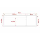 Ver imagem 3 de Bancada de Banheiro Suspenso Bn3601 1 Porta Cor Amêndoa - Tecno Mobili