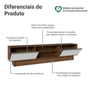 Ver imagem 5 de Rack para TV até 80 Polegadas 218 cm 2 Portas Rustic/Branco Glamy Madesa