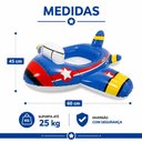 Ver imagem 5 de Boia Bote Bebe Infantil Aviao com Assento Fralda Inflavel Agua Piscina Praia Meninos Meninas