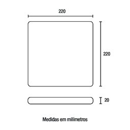 Painel De Led Blumenau Frameless Quadrado Sobrepor/Embutir 32W Bivolt 3000K Luz Amarela - 4